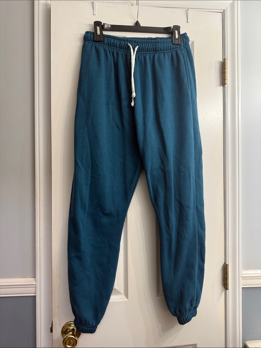Brooklyn Cloth Teal Blue Drawstring Joggers size M